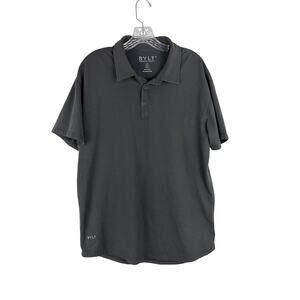 Bylt Lux Polo Shirt Mens Size XL Gray Short Sleeve Athleisure Preppy Performance